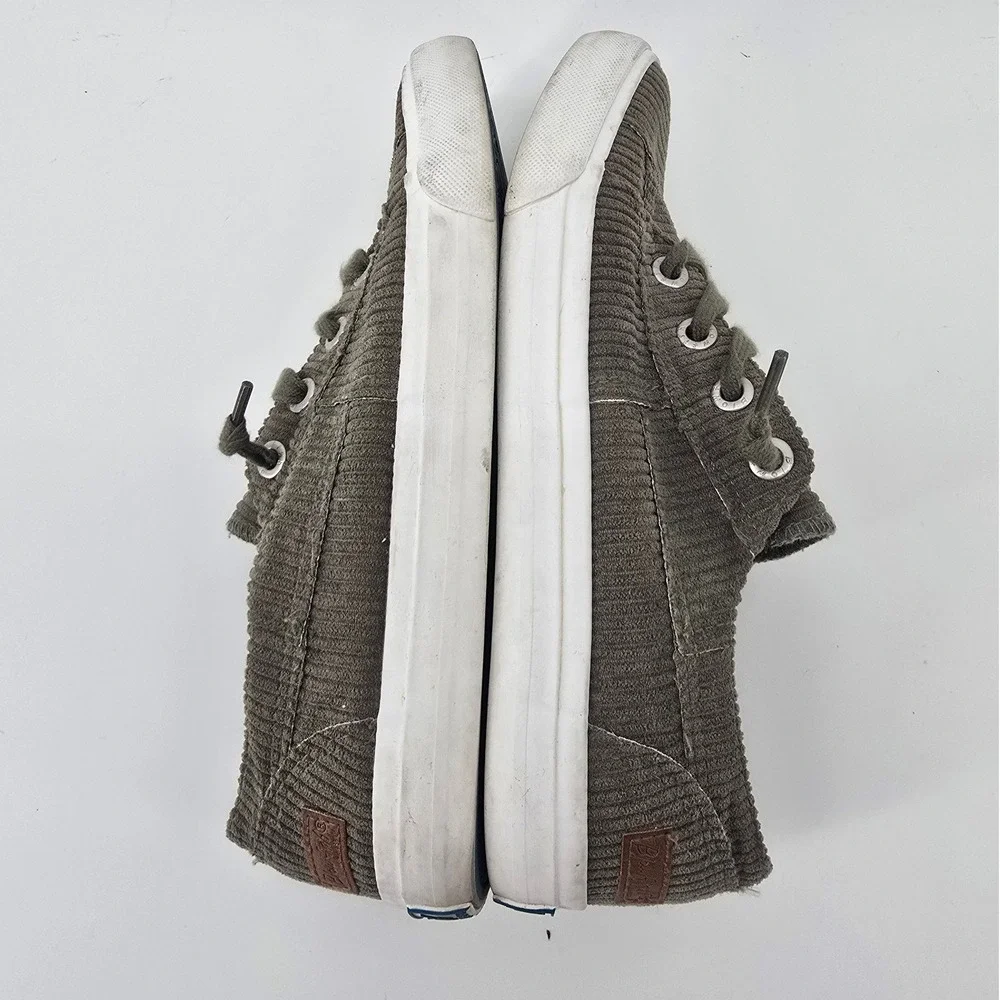 Blowfish Malibu Marley Sneakers Womens 8.5 Olive Green Corduroy Slip On Shoes